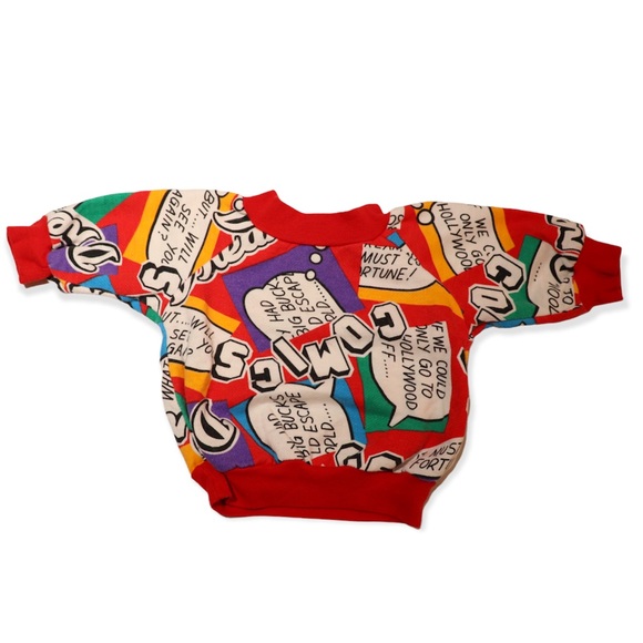 Vintage Handmade Comic Book Sweater - Picture 2 of 7